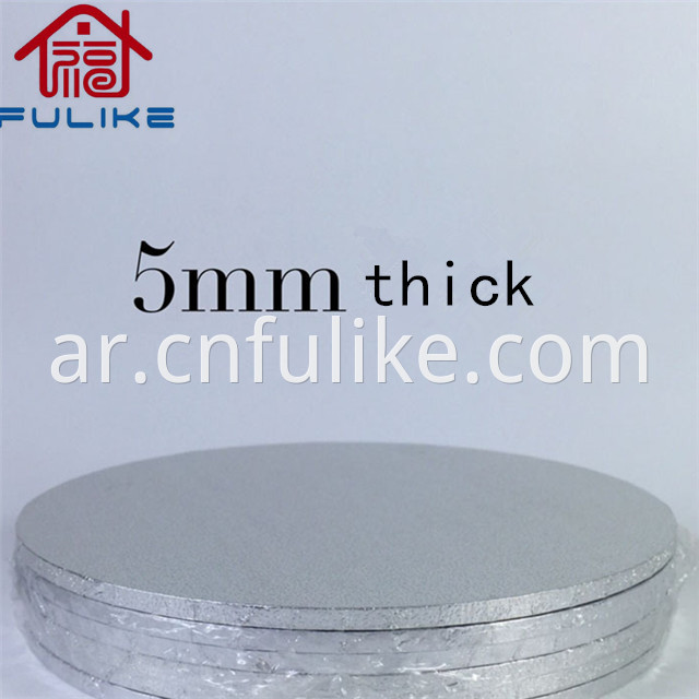 Round Silver Cake Board 5mm Thick